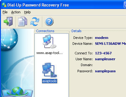 Dial-Up Password Recovery FREE Screenshot 1