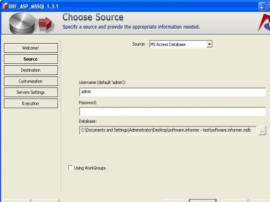 DBForms from MS Access to ASP.NET+MS SQL Screenshot 1