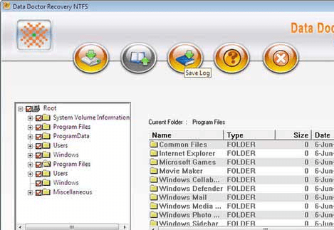NTFS Partition Salvage Software Screenshot 1