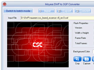 Moyea SWF to 3GP Converter Screenshot 1