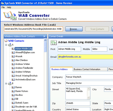 WAB File Converter Screenshot 1