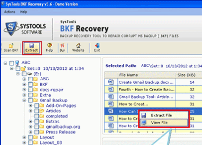File Backup Recovery from Corruption Screenshot 1