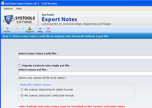 Import NSF into Outlook Screenshot 1