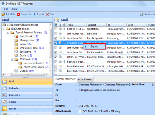 Recover Data from OST File Screenshot 1