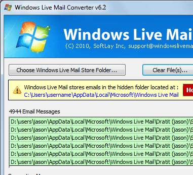 Export Windows Mail to Outlook Screenshot 1