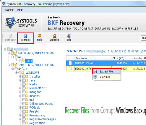 NTBackup Restore Solution Screenshot 1