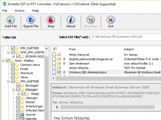 OST Repair Software Screenshot 1