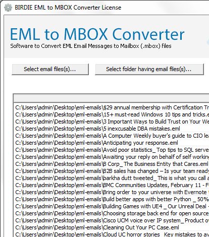 Windows Live Mail to Entourage Converter Screenshot 1