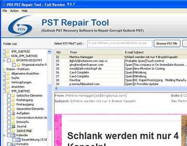 Outlook 2010 Deleted Items Recovery Screenshot 1