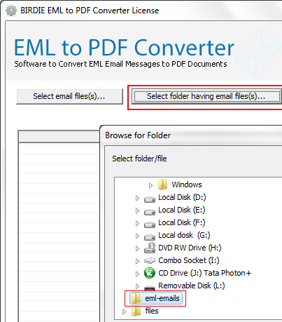 Print EML to PDF Screenshot 1