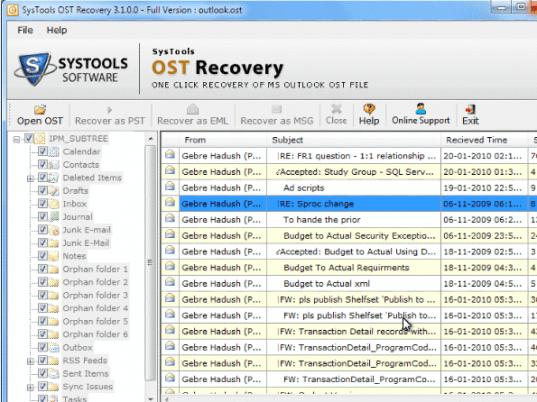 Outlook 2010 Repair OST Screenshot 1