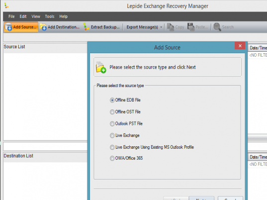 Exchange EDB to PST File Screenshot 1