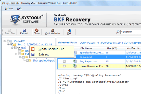 Corrupt Backup Restore Tool Screenshot 1