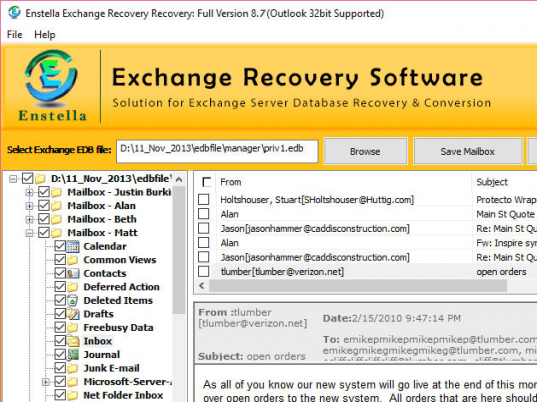 Free EDB to PST Software Screenshot 1