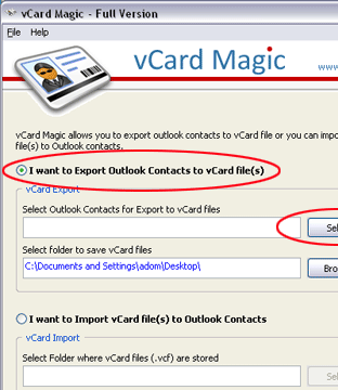 Multiple vCard Import to Outlook Screenshot 1