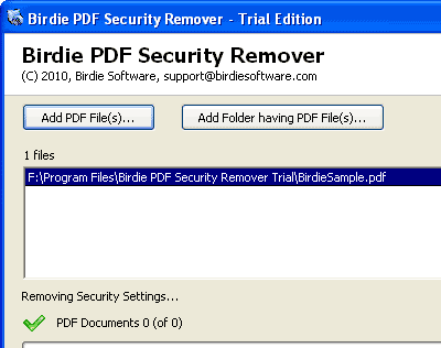 Removal of PDF Lock Screenshot 1