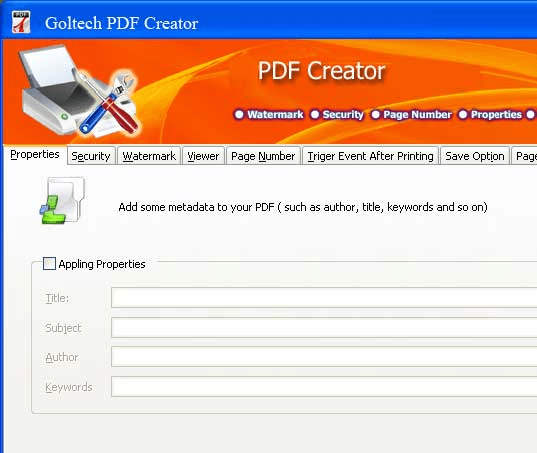 Goltech PDF Creator Screenshot 1