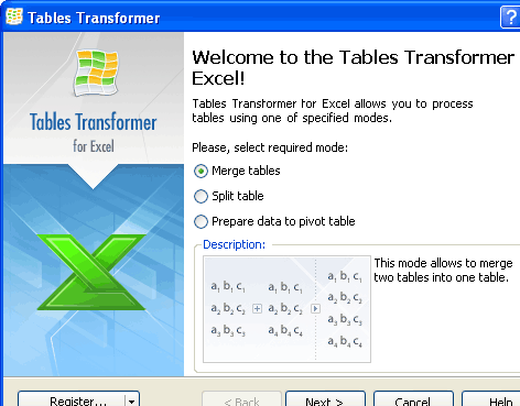 Tables Transformer for Excel Screenshot 1