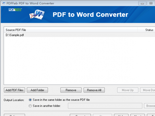 PDFFab PDF to Word Converter Screenshot 1