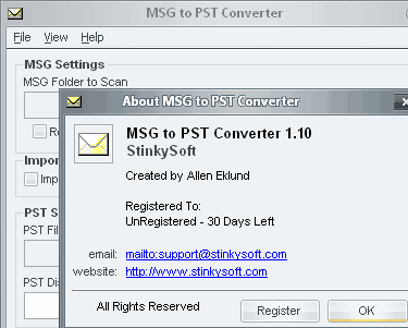 MSG to PST Converter Screenshot 1