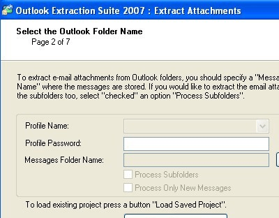 Outlook Extraction Suite 2007 Screenshot 1