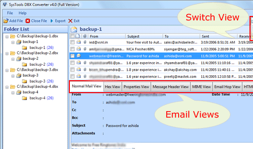 Export Outlook Express Messages to Outlook Screenshot 1