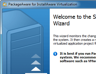 InstallAware Application Virtualization Screenshot 1