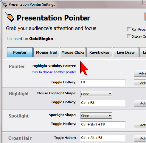 Presentation Pointer Screenshot 1