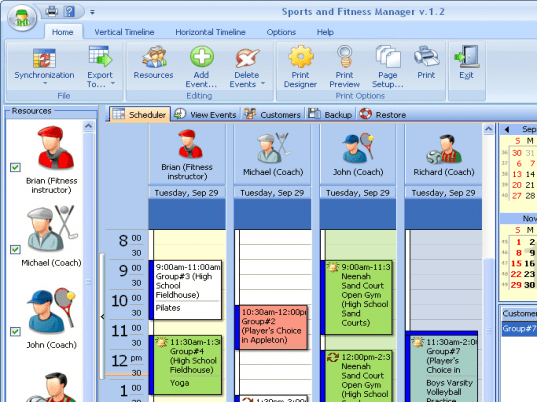 Sports and Fitness Manager Screenshot 1
