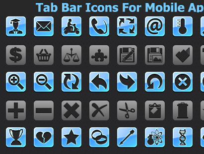 Tab Bar Icons For Mobile Apps Screenshot 1