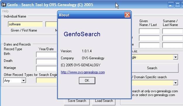 GenfoSearch Screenshot 1