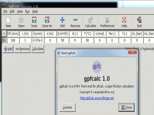gpfcalc Screenshot 1