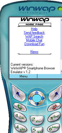 WinWAP Smartphone Browser Emulator Screenshot 1