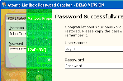 Atomic Mailbox Password Cracker Screenshot 1