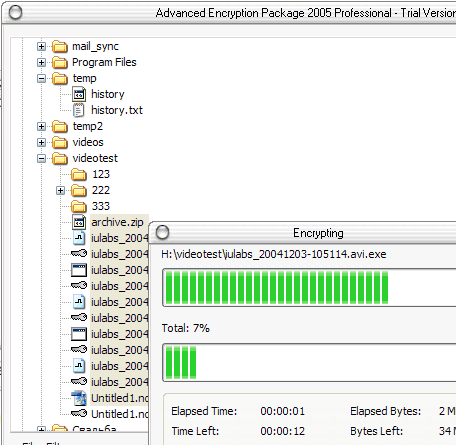 Advanced Encryption Package 2004 Professional Screenshot 1