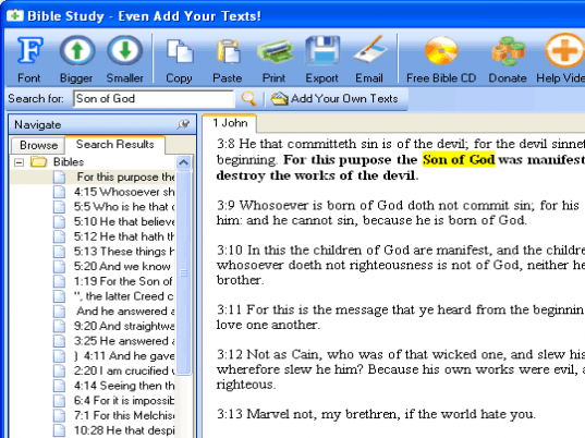 Free Bible Study - Add Any Texts Screenshot 1