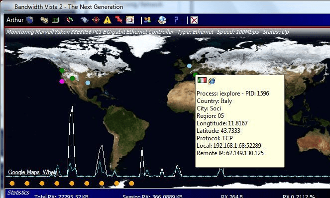 Bandwidth Vista Screenshot 1