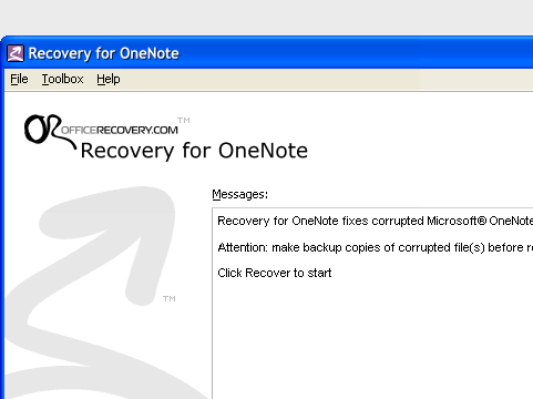 Recovery for OneNote Screenshot 1