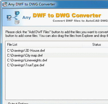 DWF to DWG Converter Std Screenshot 1