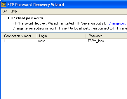FTP Password Recovery Wizard Screenshot 1