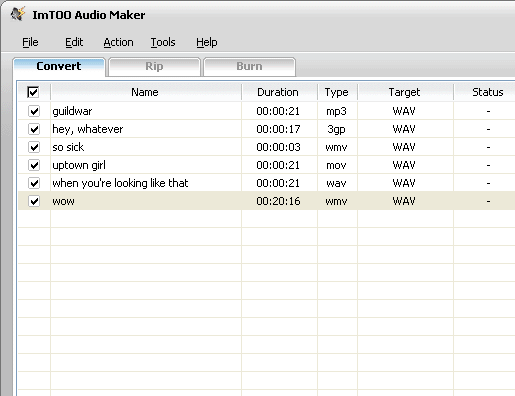 ImTOO Audio Maker Screenshot 1