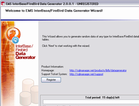 EMS Data Generator 2005 for InterBase/Firebird Screenshot 1