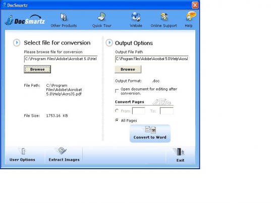 Docsmartz PDF Converter 5.0 Screenshot 1