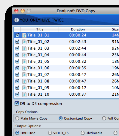 Daniusoft DVD Copy Screenshot 1