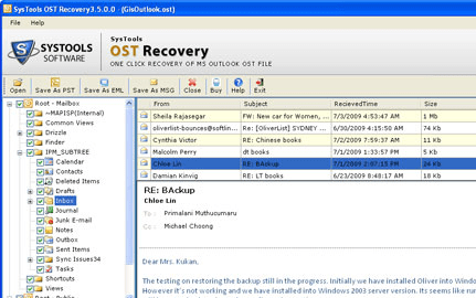 Export OST to Outlook Screenshot 1