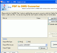 Any PDF to DXF Converter 2010.11.5 Screenshot 1