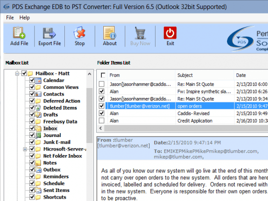 Exchange EDB Repair Software Screenshot 1