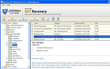 OST Email Recovery Software Screenshot 1