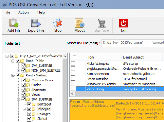 Outlook 2007 OST Convert to PST Screenshot 1