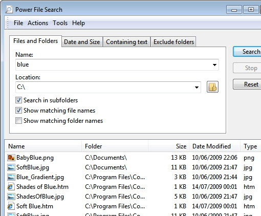 Power File Search Screenshot 1